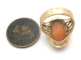 14K Gold Shell Cameo Ring Size 4