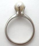 14K White Gold Pearl Ring Size 5 - The Jewelry Lady's Store