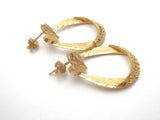 14K Yellow Gold Filigree Earrings Vintage - The Jewelry Lady's Store