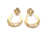 14K Yellow Gold Filigree Earrings Vintage - The Jewelry Lady's Store