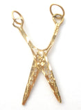 14K Yellow Gold Filigree Scissor Pendant - The Jewelry Lady's Store