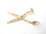 14K Yellow Gold Filigree Scissor Pendant - The Jewelry Lady's Store