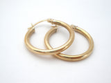 14K Yellow Gold Round Hoop Earrings - The Jewelry Lady's Store