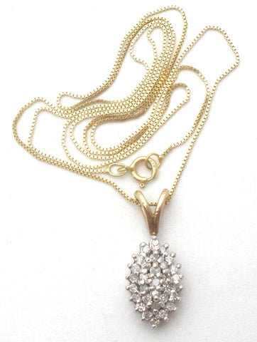 14K Gold .5 Carat Diamond Pendant Necklace