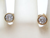 14K Gold Cubic Zirconia Post Earrings - The Jewelry Lady's Store