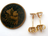 14K Gold Cubic Zirconia Post Earrings - The Jewelry Lady's Store