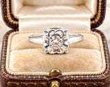 14K White Gold Diamond Ring Vintage - The Jewelry Lady's Store