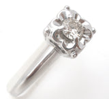 14K White Gold Diamond Ring Vintage