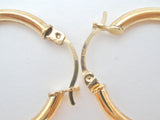 14K Yellow Gold Round Hoop Earrings - The Jewelry Lady's Store