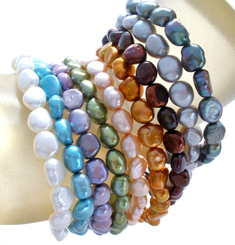 Mandarin 9 Cultured Pearl Bracelets Set