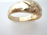 ARTCARVED 14K Gold Diamond Ring Size 11 Vintage Band