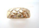 ARTCARVED 14K Gold Diamond Ring Size 11 Vintage Band