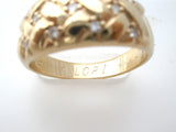 ARTCARVED 14K Gold Diamond Ring Size 11 Vintage Band