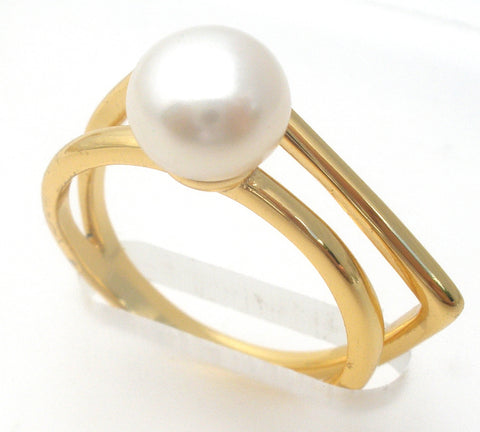 Abstract Pearl Vermeil 925 Size 5
