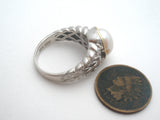 Alwand Vahan Sterling & 14K Gold Pearl Ring Size 8 - The Jewelry Lady's Store