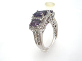 Amethyst CZ Ring Sterling Silver Size 6 - The Jewelry Lady's Store