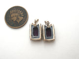 Amethyst & Marcasite Earrings Sterling Silver - The Jewelry Lady's Store