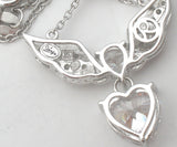 Angel CZ Sterling Silver Lavalier Necklace by Key Star - The Jewelry Lady's Store