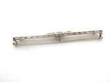 Antique 14K Gold Sapphire & Diamond Bar Pin Brooch - The Jewelry Lady's Store