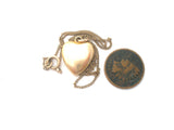 Antique Paste Heart Pendant Gold Filled Necklace - The Jewelry Lady's Store