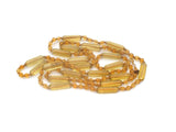 Art Deco Amber Flapper Bead Necklace 49"