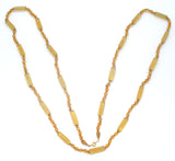 Art Deco Amber Flapper Bead Necklace 49"