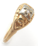 Art Deco Diamond Ring 14K Gold Size 6.5 - The Jewelry Lady's Store