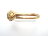 Art Deco Diamond Ring 14K Gold Size 6.5 - The Jewelry Lady's Store