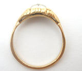 Art Deco Diamond Ring 14K Gold Size 6.5 - The Jewelry Lady's Store