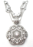 Art Deco Style Pendant Necklace Sterling Silver ESPO - The Jewelry Lady's Store