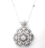 Art Deco Style Pendant Necklace Sterling Silver ESPO - The Jewelry Lady's Store