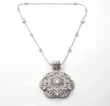 Art Deco Style Pendant Necklace Sterling Silver ESPO - The Jewelry Lady's Store