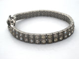 Art Deco Wachenheimer Rhinestone Buckle Bracelet Sterling - The Jewelry Lady's Store