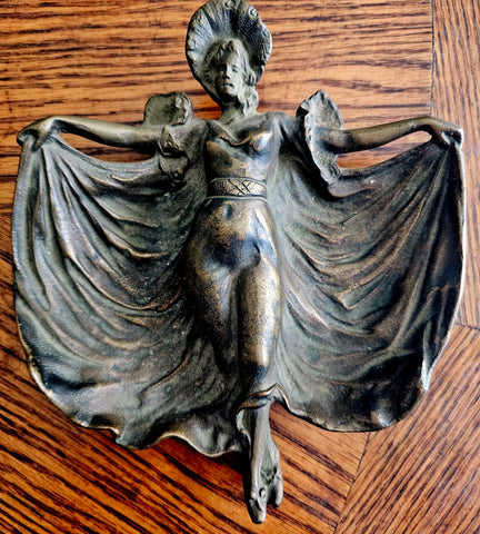 Art Nouveau Loie Fuller Ballerina Figural Dish
