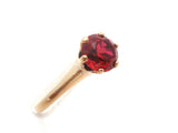Artcarved 10K Gold Simulated Ruby Ring Size 7.5