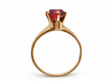 Artcarved 10K Gold Simulated Ruby Ring Size 7.5