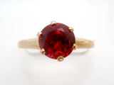 Artcarved 10K Gold Simulated Ruby Ring Size 7.5