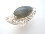 Arya Sterling Silver Labradorite Knuckle Ring Size 7.5