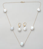 Baroque Pearl Necklace & Earrings 14K Gold - The Jewelry Lady's Store