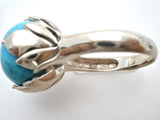 Barse Flower Turquoise Ring Sterling Silver Size 9