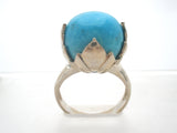 Barse Flower Turquoise Ring Sterling Silver Size 9