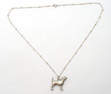 Beagle Dog Pendant Necklace Sterling Silver 16" - The Jewelry Lady's Store