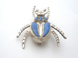 Beatle Bug Brooch Sterling Silver Insect Pin