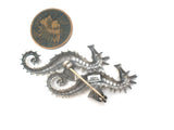 Beau Double Seahorse Brooch Sterling Silver Rare - The Jewelry Lady's Store