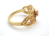 Beverly Hills 14K Rose & Yellow Gold Rose Ring Size 7