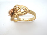 Beverly Hills 14K Rose & Yellow Gold Rose Ring Size 7
