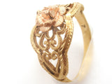 Beverly Hills 14K Rose & Yellow Gold Rose Ring Size 7