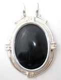 Black Onyx Pendant Slide Vintage - The Jewelry Lady's Store