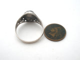 Black Onyx Sterling Silver Ring Size 13 - The Jewelry Lady's Store
