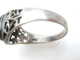 Black Onyx Sterling Silver Ring Size 13 - The Jewelry Lady's Store